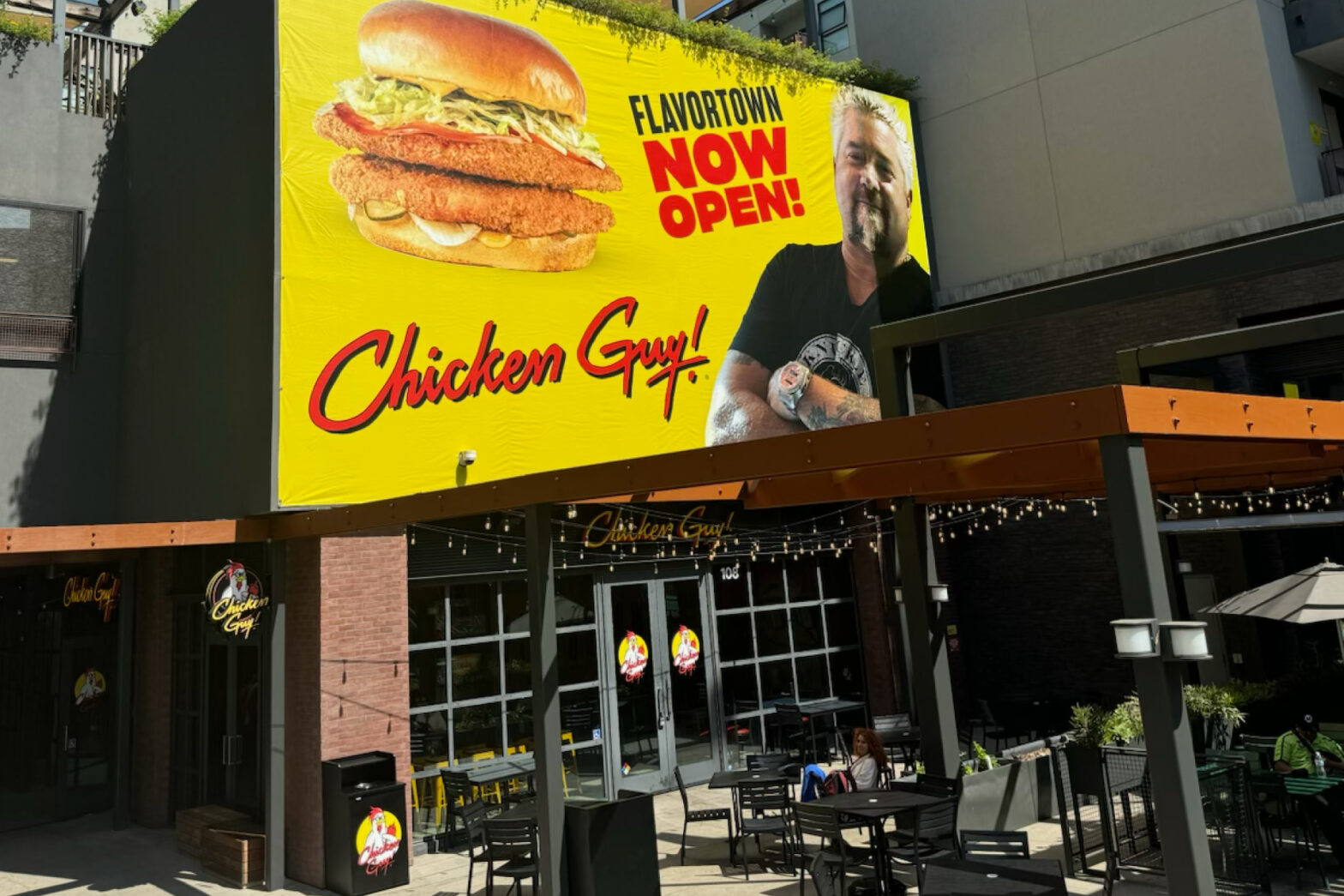 The storefront for Chicken Guy! on Hollywood Blvd
